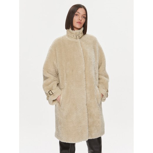 Liu Jo Futro MF3176 ES002 Beżowy Relaxed Fit ze sklepu MODIVO w kategorii Futra damskie - zdjęcie 182649797