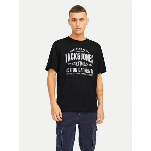 Jack&Jones T-Shirt Jeans 12256779 Czarny Standard Fit ze sklepu MODIVO w kategorii T-shirty męskie - zdjęcie 182649806