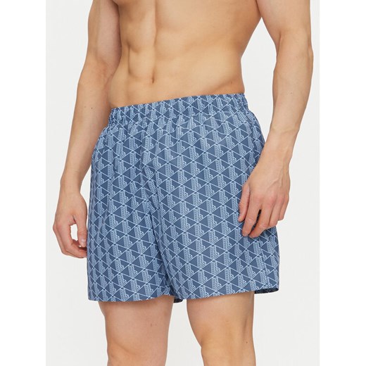 Lacoste Szorty kąpielowe MH9086 Niebieski Regular Fit ze sklepu MODIVO w kategorii Kąpielówki - zdjęcie 182649868