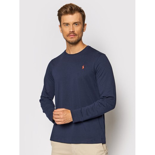 Polo Ralph Lauren Longsleeve Classics 710671468024 Granatowy Slim Fit ze sklepu MODIVO w kategorii T-shirty męskie - zdjęcie 182649869