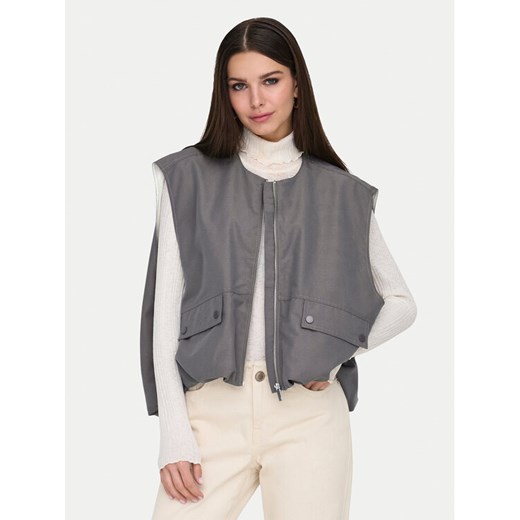 ONLY Bezrękawnik Mary 15338137 Szary Loose Fit ze sklepu MODIVO w kategorii Kamizelki damskie - zdjęcie 182649876