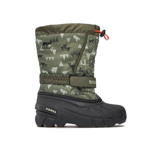 Sorel Śniegowce Youth Flurry™ Print NY3504-397 Zielony ze sklepu MODIVO w kategorii Buty zimowe dziecięce - zdjęcie 182649956