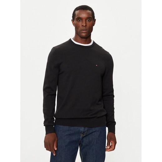 Tommy Hilfiger Sweter Essential MW0MW14748 Czarny Regular Fit ze sklepu MODIVO w kategorii Swetry męskie - zdjęcie 182649998