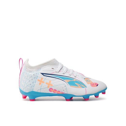 Puma Buty do piłki nożnej ULTRA 5 MATCH VOL. UP FG/AG Jr 108065 01 Biały ze sklepu MODIVO w kategorii Buty sportowe dziecięce - zdjęcie 182650016