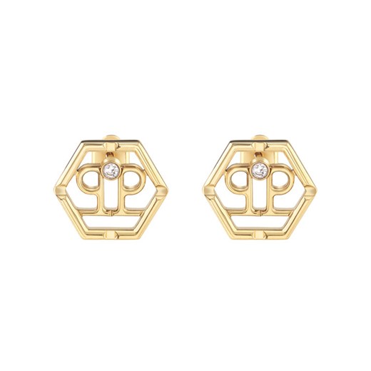 PHILIPP PLEIN Kolczyki Hexagon PJ2AA06EU Złoty ze sklepu MODIVO w kategorii Kolczyki - zdjęcie 182650019