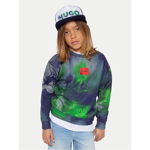 HUGO Bluza G00351 D Granatowy Regular Fit ze sklepu MODIVO w kategorii Bluzy chłopięce - zdjęcie 182650079