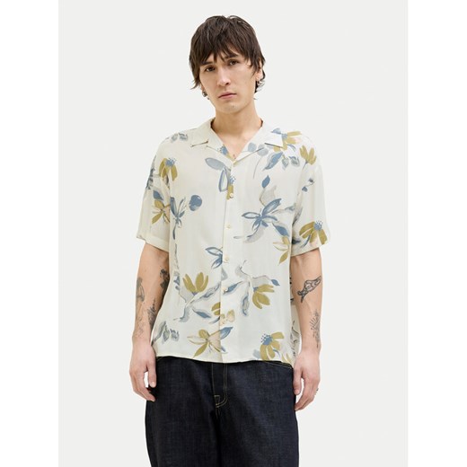 Jack&Jones Koszula Luke 12271111 Écru Relaxed Fit ze sklepu MODIVO w kategorii Koszule męskie - zdjęcie 182650155