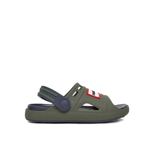 Hunter Klapki P4047539-CH Khaki ze sklepu MODIVO w kategorii Klapki dziecięce - zdjęcie 182650197
