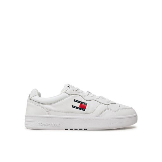 Tommy Jeans Sneakersy Tjm Cupsole Leather Ess EM0EM01443 Biały ze sklepu MODIVO w kategorii Buty sportowe męskie - zdjęcie 182650207