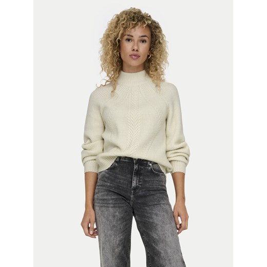 ONLY Golf Katia 15324678 Écru Regular Fit ze sklepu MODIVO w kategorii Swetry damskie - zdjęcie 182650219