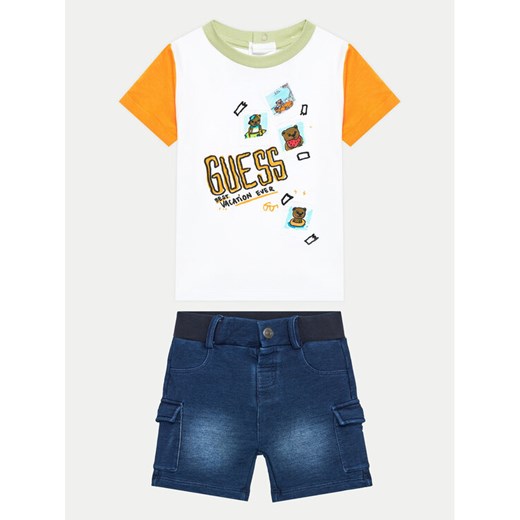 Guess Komplet t-shirt i szorty jeansowe I4GG08 K8HM3 Kolorowy Regular Fit ze sklepu MODIVO w kategorii Komplety niemowlęce - zdjęcie 182650226