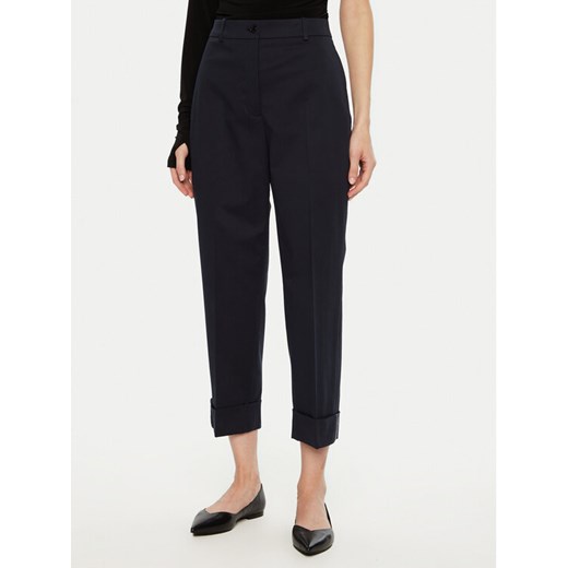 Boss Chinosy Tachino 50429884 Granatowy Relaxed Fit ze sklepu MODIVO w kategorii Spodnie damskie - zdjęcie 182650227
