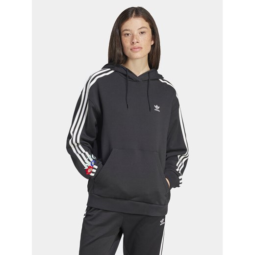 adidas Bluza Graphics Floral IU2515 Czarny Loose Fit ze sklepu MODIVO w kategorii Bluzy damskie - zdjęcie 182650239