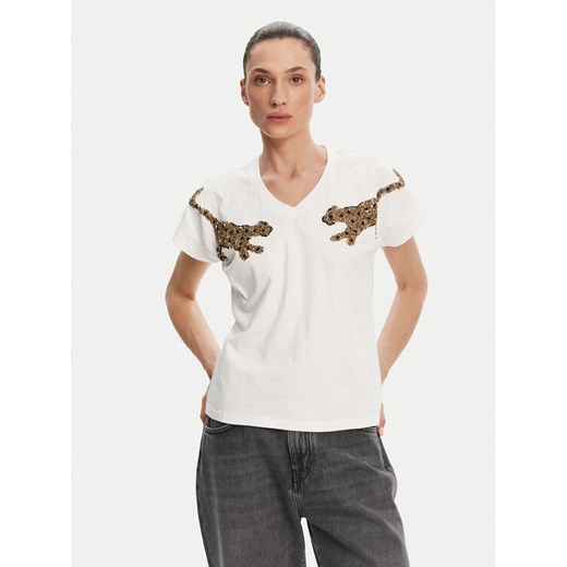 Lola Casademunt by Maite T-Shirt MS2515018 Biały Relaxed Fit ze sklepu MODIVO w kategorii Bluzki damskie - zdjęcie 182650298