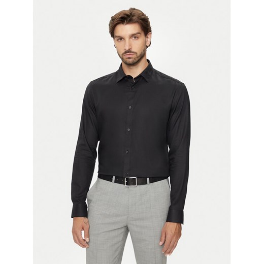 Jack&Jones Koszula Joe 12260426 Czarny Slim Fit ze sklepu MODIVO w kategorii Koszule męskie - zdjęcie 182650378
