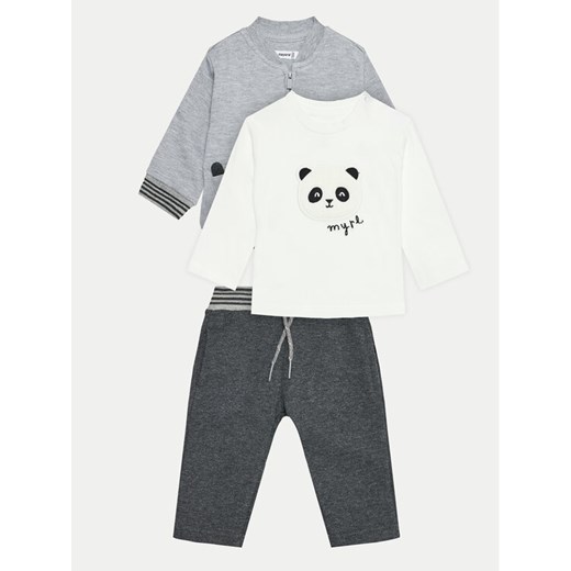 Mayoral Komplet bluza, bluzka i spodnie 2818 Szary Regular Fit ze sklepu MODIVO w kategorii Odzież dla niemowląt - zdjęcie 182650399