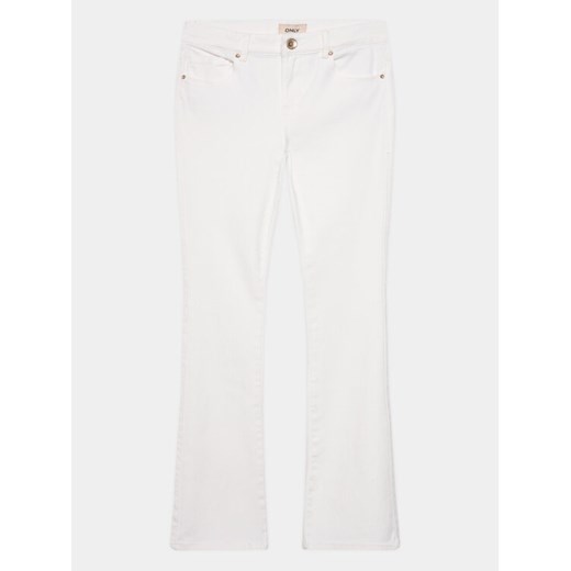 Kids ONLY Jeansy Royal 15313153 Biały Flared Fit ze sklepu MODIVO w kategorii Spodnie dziewczęce - zdjęcie 182650475