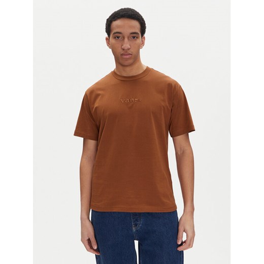 Vans T-Shirt Essential VN000HPZ Brązowy Loose Fit ze sklepu MODIVO w kategorii T-shirty męskie - zdjęcie 182650519