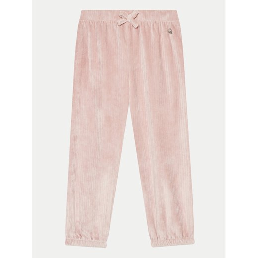 United Colors Of Benetton Spodnie dresowe 37JBGF04B Różowy Relaxed Fit ze sklepu MODIVO w kategorii Spodnie dziewczęce - zdjęcie 182650549