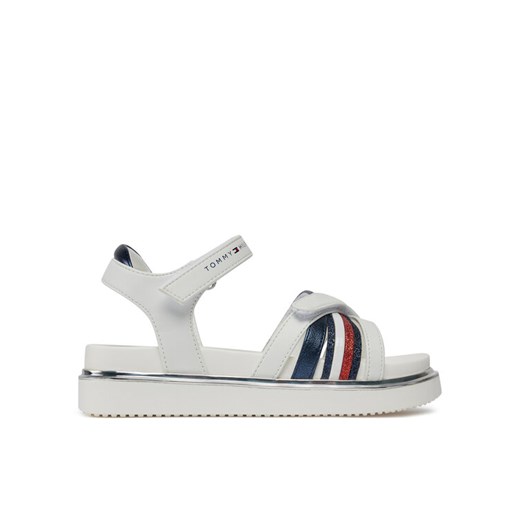 Tommy Hilfiger Sandały Velcro Sandal T3A2-33240-0273 M Biały ze sklepu MODIVO w kategorii Sandały dziecięce - zdjęcie 182650569