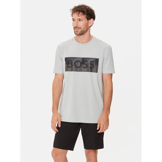 Boss T-Shirt Tee 9 50512998 Szary Regular Fit ze sklepu MODIVO w kategorii T-shirty męskie - zdjęcie 182650657