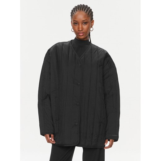 Calvin Klein Kurtka przejściowa Vertical K20K206766 Czarny Oversize ze sklepu MODIVO w kategorii Kurtki damskie - zdjęcie 182650677