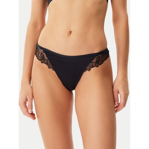 Hunkemöller Stringi Jemima 301077 Czarny ze sklepu MODIVO w kategorii Majtki damskie - zdjęcie 182650685