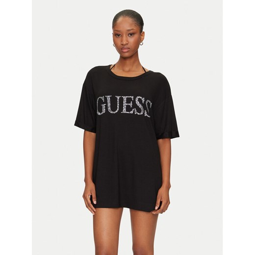 Guess T-Shirt E5GI07 K68D2 Czarny Regular Fit ze sklepu MODIVO w kategorii Bluzki damskie - zdjęcie 182650698