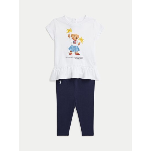 Polo Ralph Lauren Komplet t-shirt i legginsy 310942863001 Granatowy Regular Fit ze sklepu MODIVO w kategorii Komplety niemowlęce - zdjęcie 182650727