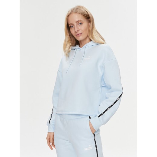 Puma Bluza Ess Tape 675996 Niebieski Regular Fit ze sklepu MODIVO w kategorii Bluzy damskie - zdjęcie 182650759