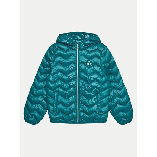 United Colors Of Benetton Kurtka zimowa 21INCN04U Zielony Regular Fit ze sklepu MODIVO w kategorii Kurtki chłopięce - zdjęcie 182650776