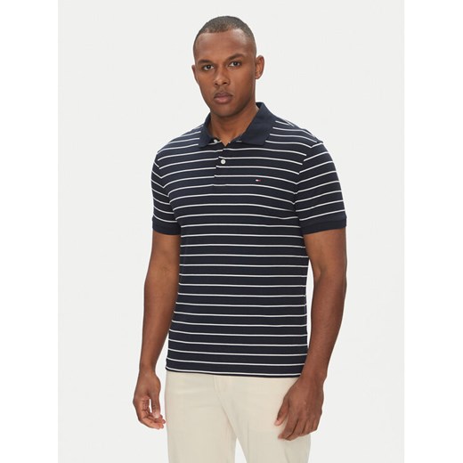 Tommy Hilfiger Polo MW0MW39994 Granatowy Regular Fit ze sklepu MODIVO w kategorii T-shirty męskie - zdjęcie 182650818