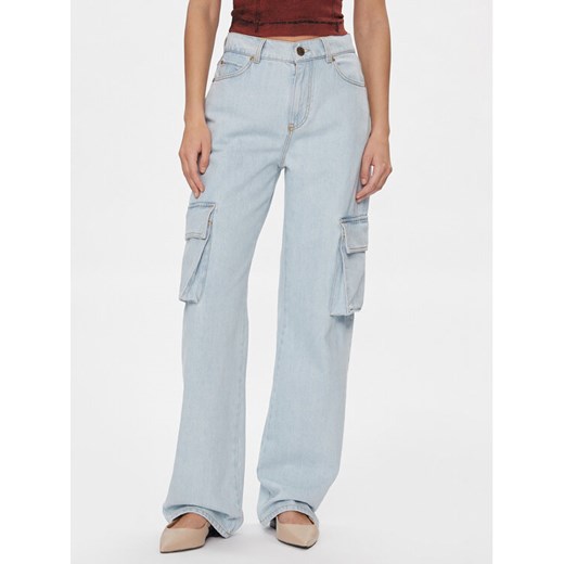 Pinko Jeansy Caty 102942 A1MV Błękitny Cargo Fit ze sklepu MODIVO w kategorii Jeansy damskie - zdjęcie 182650965