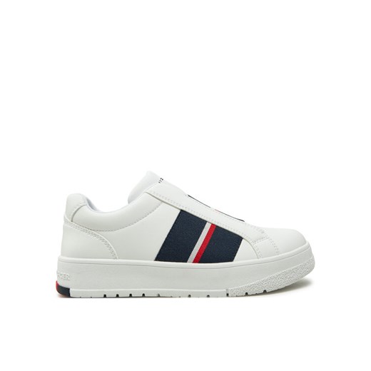 Tommy Hilfiger Sneakersy Low Cut Sneaker T3X9-33858-1355 S Biały ze sklepu MODIVO w kategorii Buty sportowe dziecięce - zdjęcie 182651087