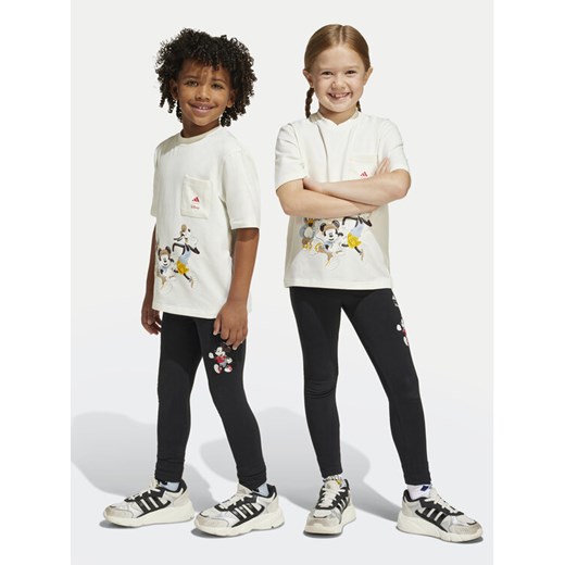 adidas Legginsy Disney Mickey Mouse JF3647 Czarny Slim Fit ze sklepu MODIVO w kategorii Spodnie dziewczęce - zdjęcie 182651105