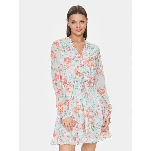 Guess Sukienka codzienna Vanessa W4GK42 WDW82 Błękitny Regular Fit ze sklepu MODIVO w kategorii Sukienki - zdjęcie 182651115
