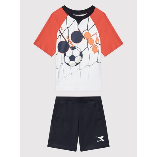 Diadora Komplet t-shirt i szorty sportowe Score 102.178253 Biały Regular Fit ze sklepu MODIVO w kategorii Komplety chłopięce - zdjęcie 182651116