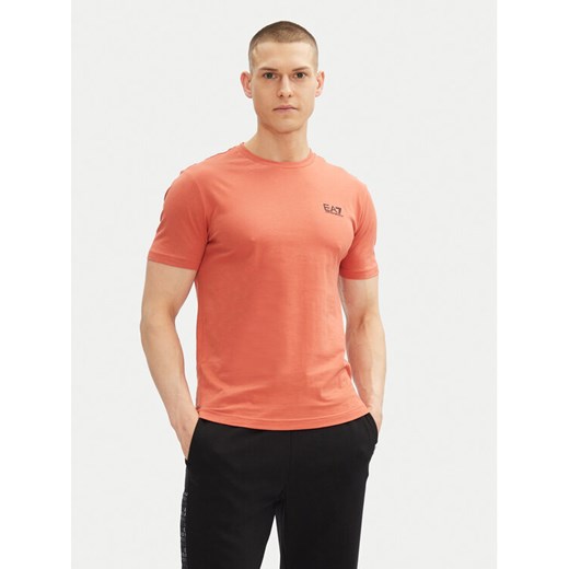 EA7 Emporio Armani T-Shirt 8NPT25 PJVPZ U3010 Pomarańczowy Regular Fit ze sklepu MODIVO w kategorii T-shirty męskie - zdjęcie 182651155