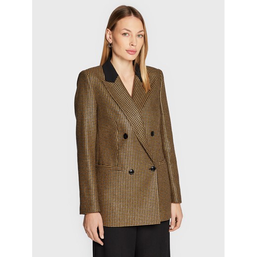 TWINSET Marynarka 222TT2317 Złoty Regular Fit ze sklepu MODIVO w kategorii Marynarki damskie - zdjęcie 182651176