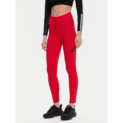 adidas Legginsy Essentials Big Logo JH1187 Czerwony Slim Fit ze sklepu MODIVO w kategorii Spodnie damskie - zdjęcie 182651177