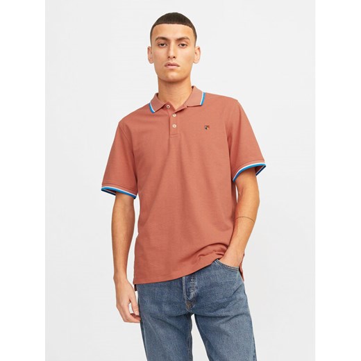 Jack&Jones Polo Bluwin 12169064 Pomarańczowy Regular Fit ze sklepu MODIVO w kategorii T-shirty męskie - zdjęcie 182651316