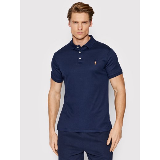 Polo Ralph Lauren Polo 710685514003 Granatowy Slim Fit ze sklepu MODIVO w kategorii T-shirty męskie - zdjęcie 182651359