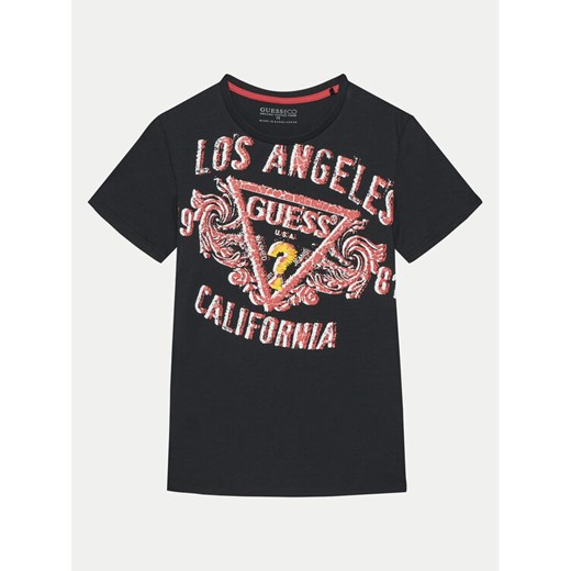 Guess T-Shirt L5RI00 K8HM4 Czarny Regular Fit ze sklepu MODIVO w kategorii T-shirty chłopięce - zdjęcie 182651405