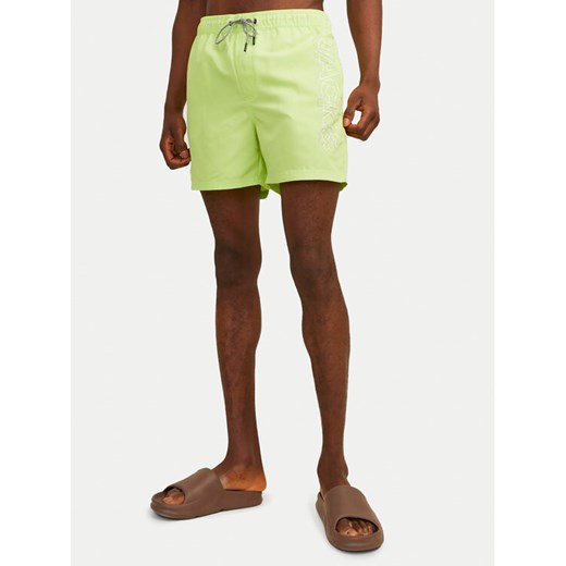 Jack&Jones Szorty kąpielowe Fiji 12253118 Zielony Regular Fit ze sklepu MODIVO w kategorii Kąpielówki - zdjęcie 182651476