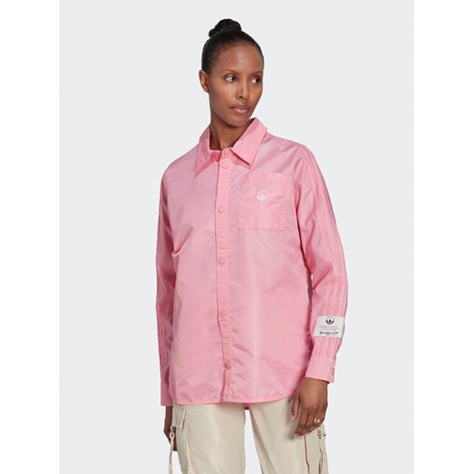 adidas Koszula HL9065 Różowy Loose Fit ze sklepu MODIVO w kategorii Koszule damskie - zdjęcie 182651506