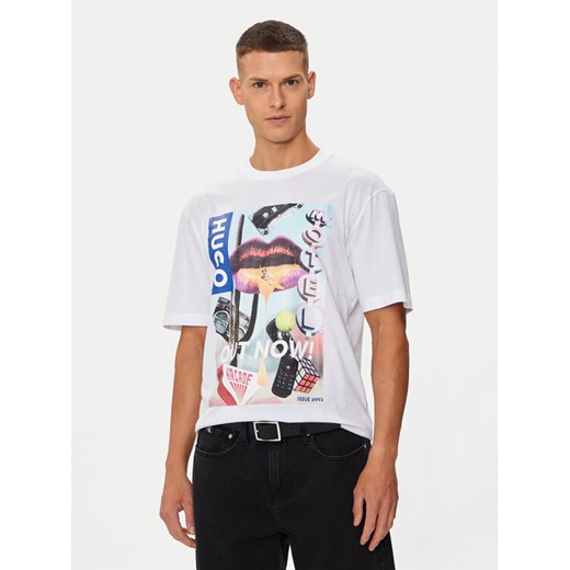 Hugo T-Shirt Narcado 50513316 Biały Relaxed Fit ze sklepu MODIVO w kategorii T-shirty męskie - zdjęcie 182651575