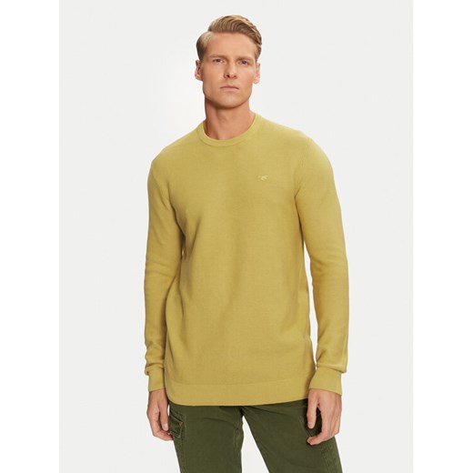 Mustang Sweter Elliot 1015472 Żółty Regular Fit ze sklepu MODIVO w kategorii Swetry męskie - zdjęcie 182651647