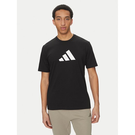 adidas T-Shirt Future Icons 3 Bar Logo JI8770 Czarny Regular Fit ze sklepu MODIVO w kategorii T-shirty męskie - zdjęcie 182651655