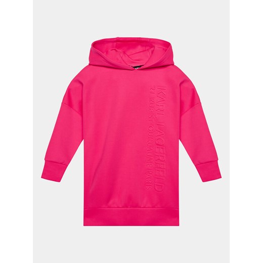 Karl Lagerfeld Kids Sukienka dzianinowa Z12247 D Różowy Regular Fit ze sklepu MODIVO w kategorii Sukienki dziewczęce - zdjęcie 182651736