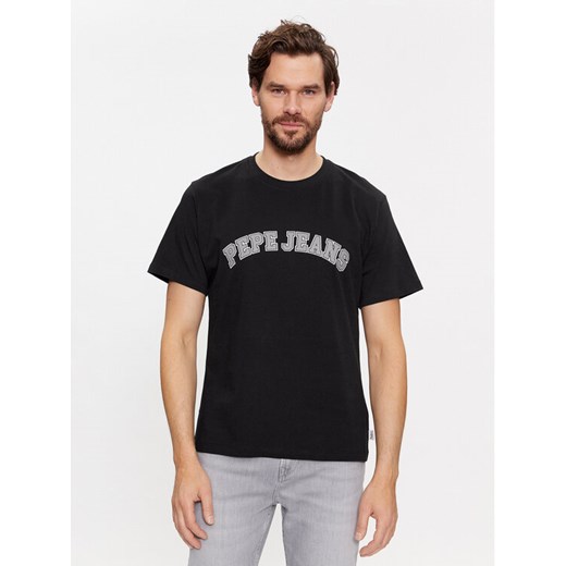 Pepe Jeans T-Shirt Clement PM509220 Czarny Regular Fit ze sklepu MODIVO w kategorii T-shirty męskie - zdjęcie 182651738